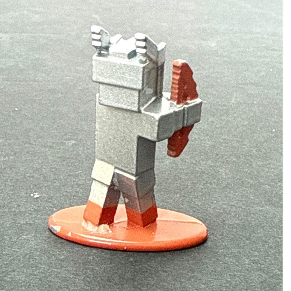 Minecraft Jada Toys Nano Metalfigs Die-Cast Figure Silver Armor Bow No. 32335 - Picture 3 of 5